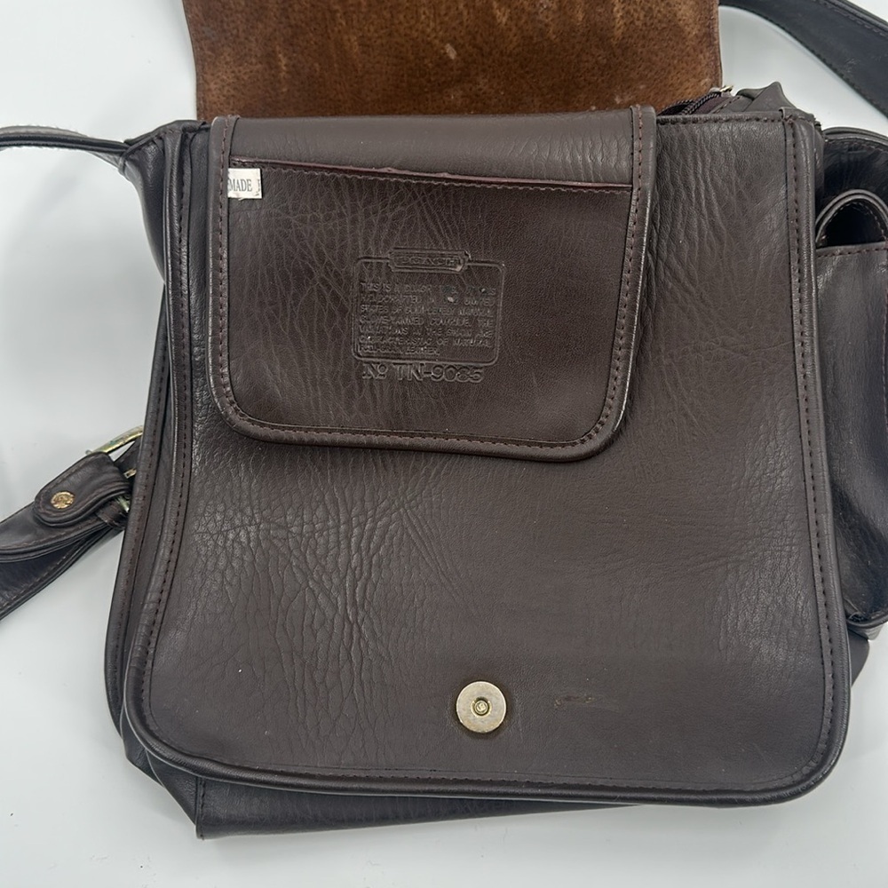 Coach Lexington Flap Leather Saddle Bag Dark‎ Brown - Picture 5 of 9